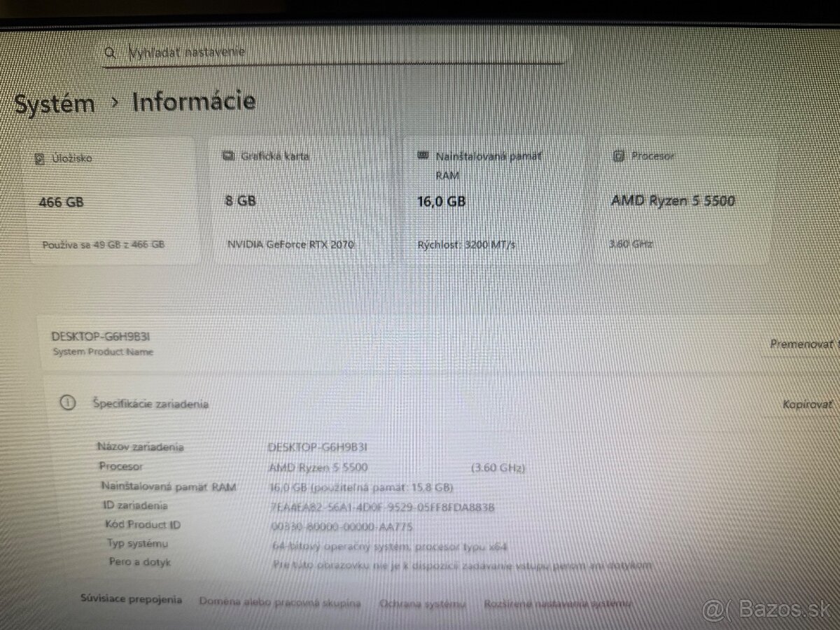 🎮 Herný PC - Ryzen 5 - RTX 2070 8GB 🎮 - 8