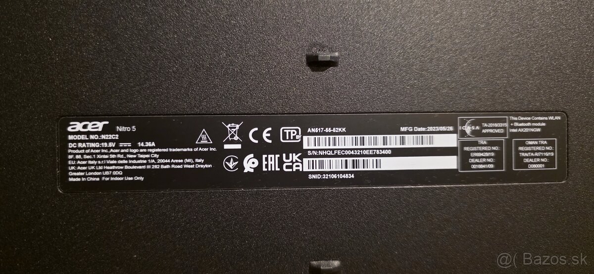 Herný Acer Nitro 5 (17.3") – RTX 4060, i5-12th Gen, 1TB SSD - 8