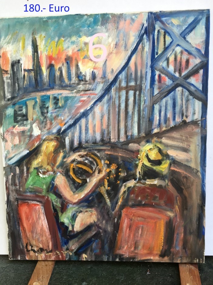 Obrazy pekné olejomaľby na plátne 9 kusov - 8