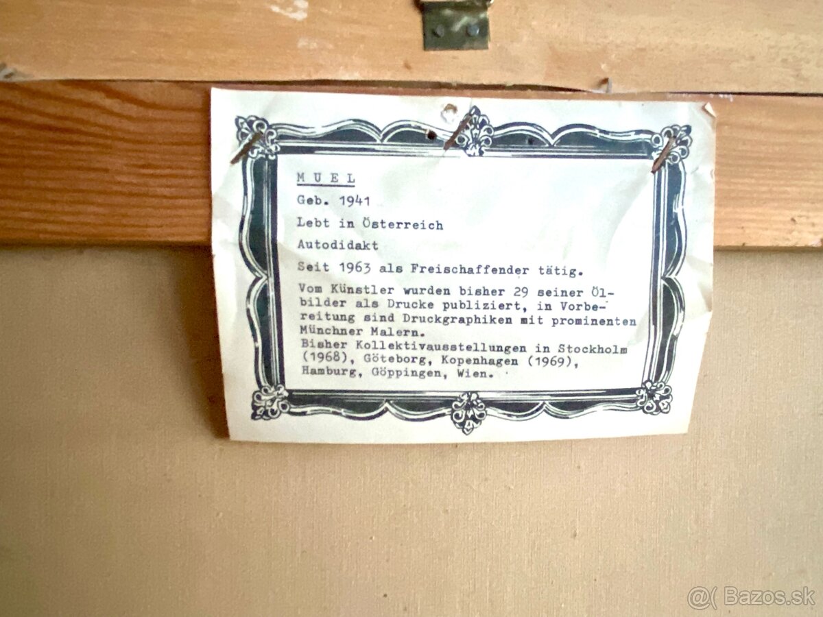 Starý krásný obraz, olejomalba na plátně - 8