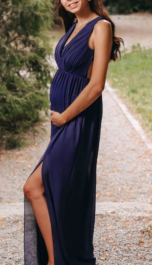 Tmavomodre saty CHI CHI London a TFNC S - 8