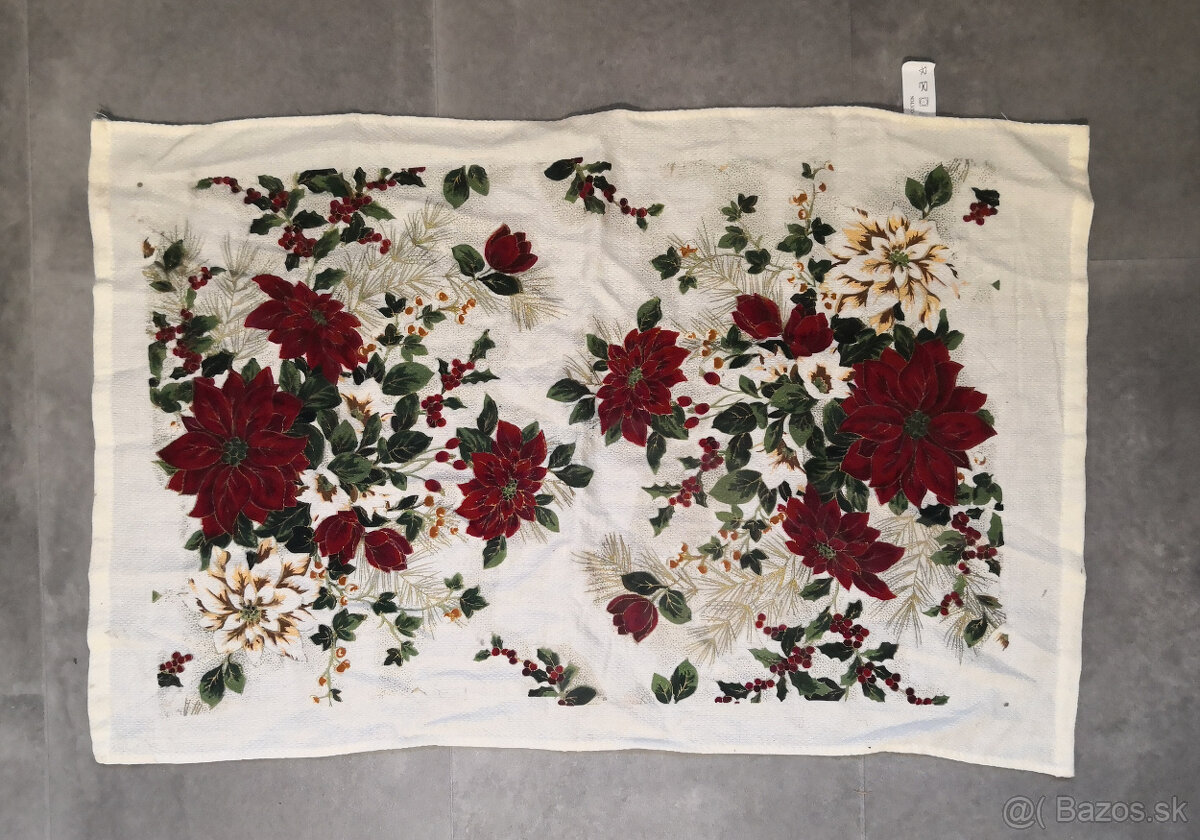 Staré vianočné obrusy 12ks - 8