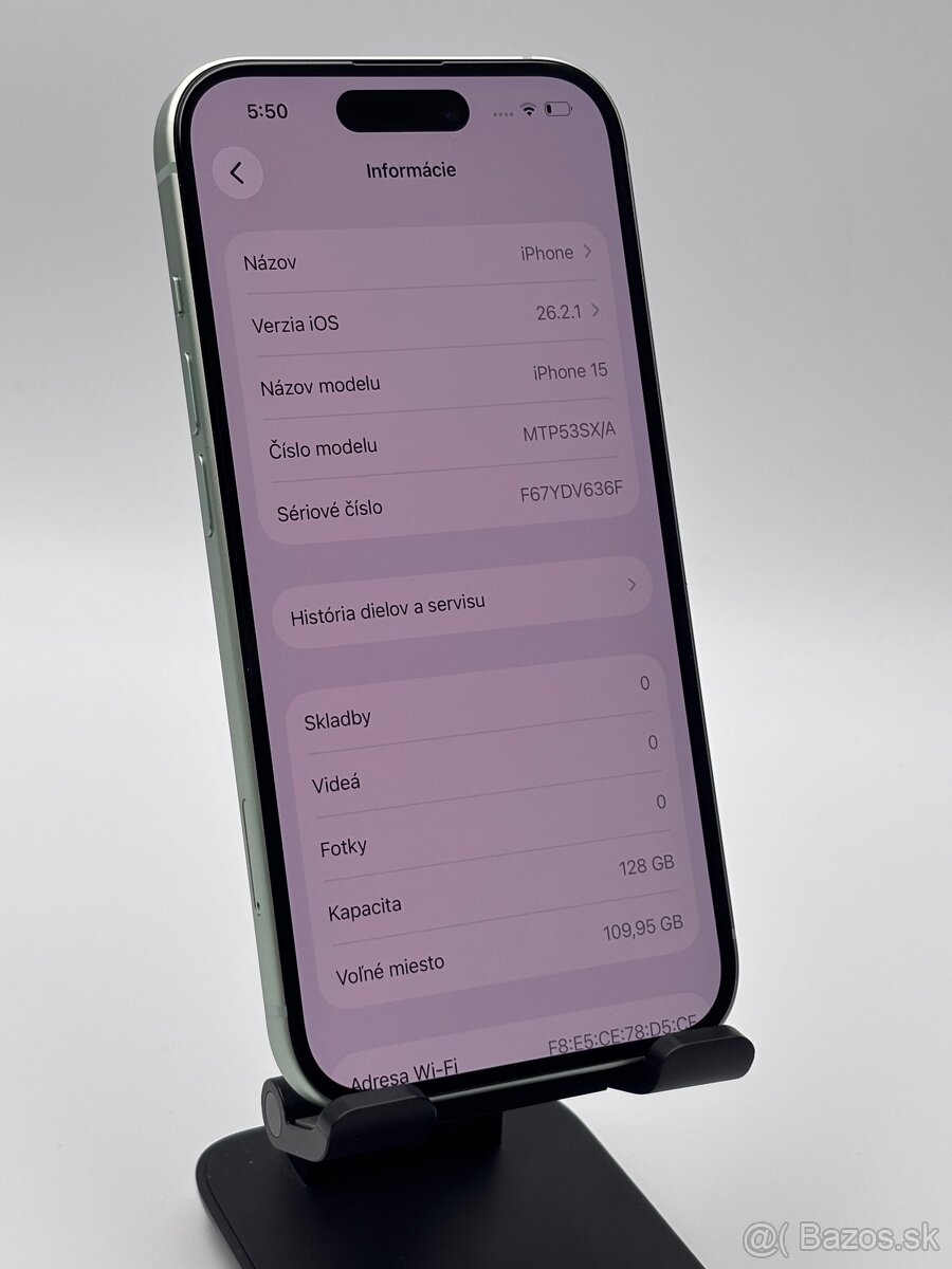 iPhone 15 128GB Zelená / Záruka 12 mes. - 8
