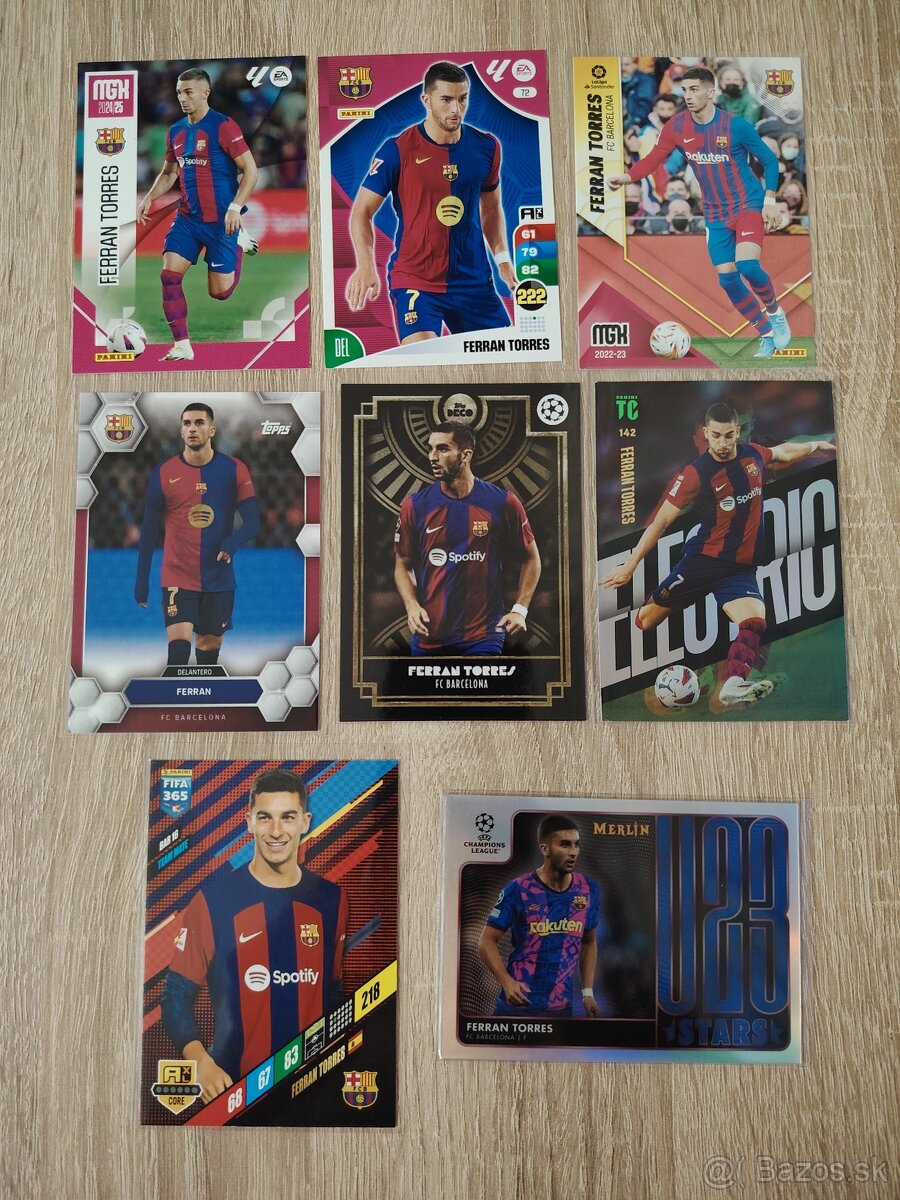 Lewandowski, Ferran Torres, Pedri, Gavi - futbalové kartičky - 8