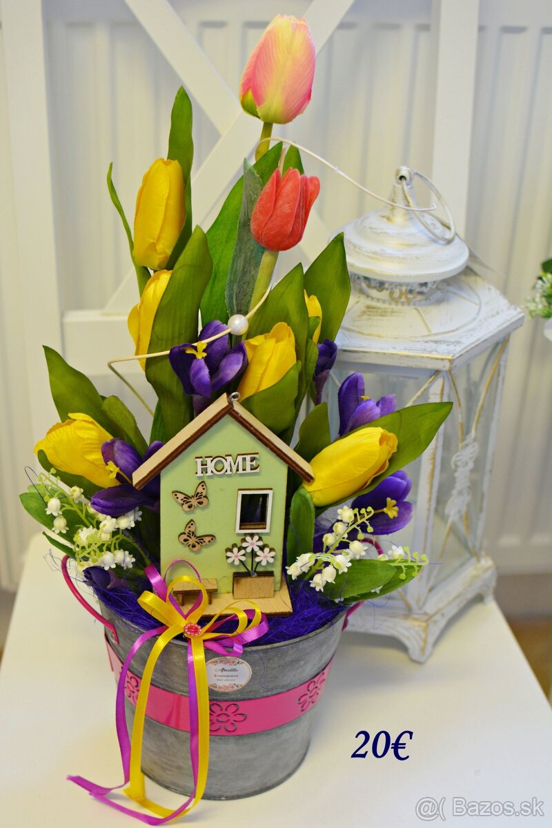 Jarný, veľkonočný veniec, aranžmán - 8