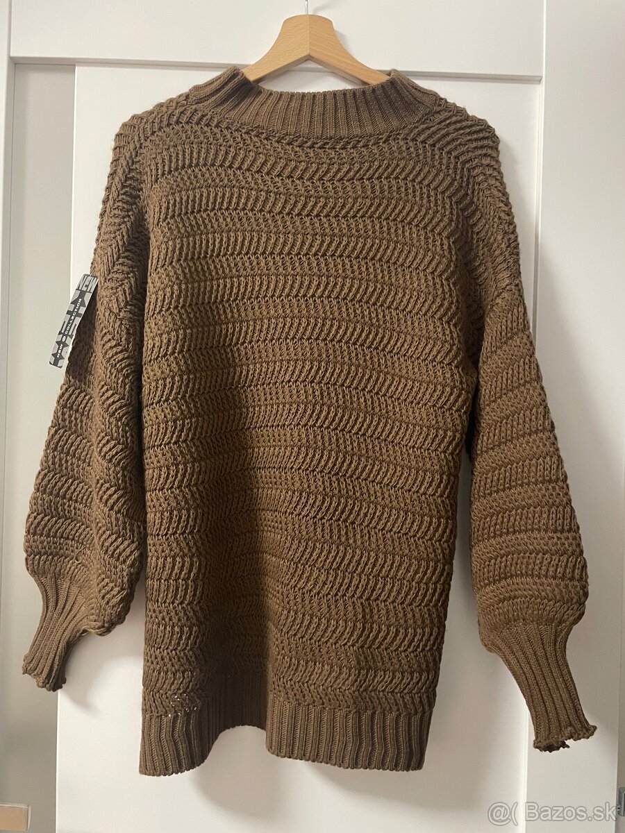 Hnedý pletený sveter - 8