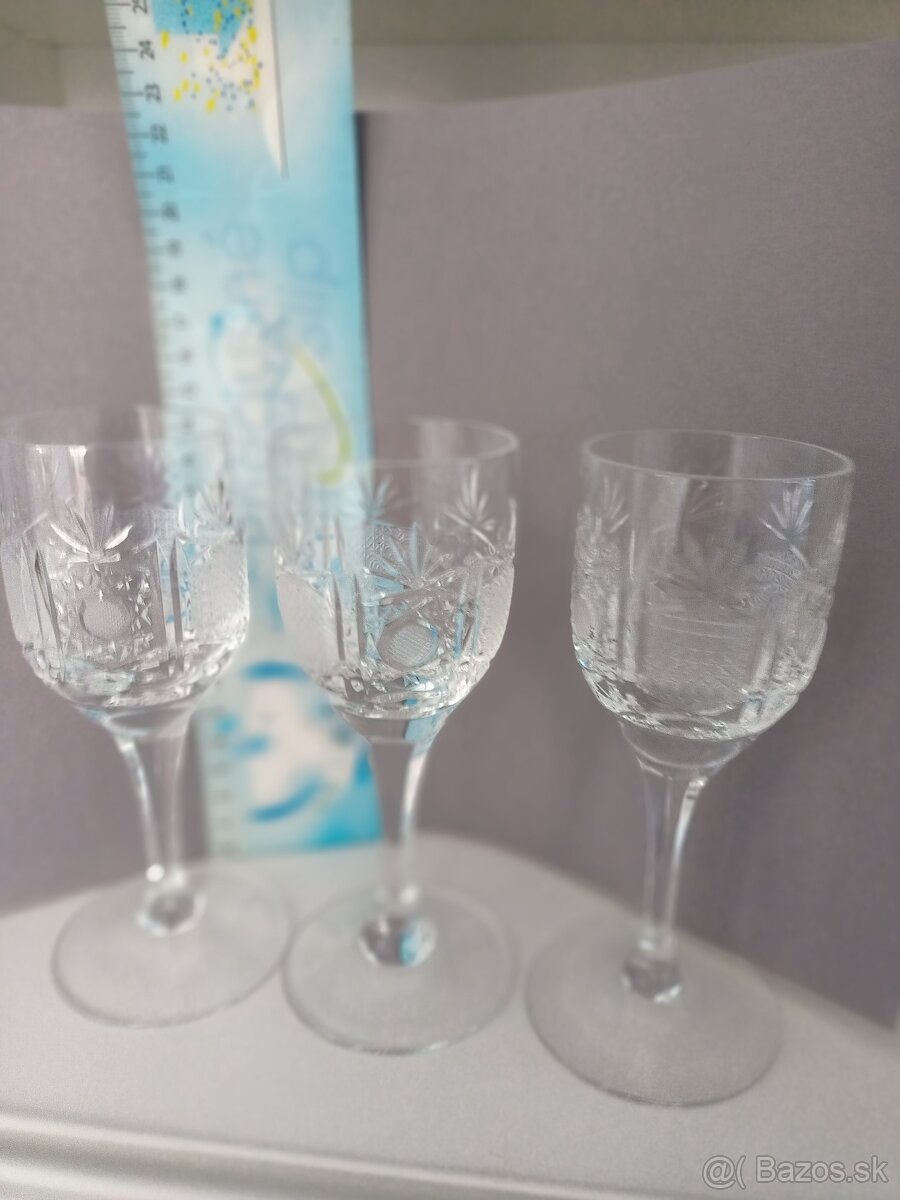 Krištáľové poháre, vaza - 8