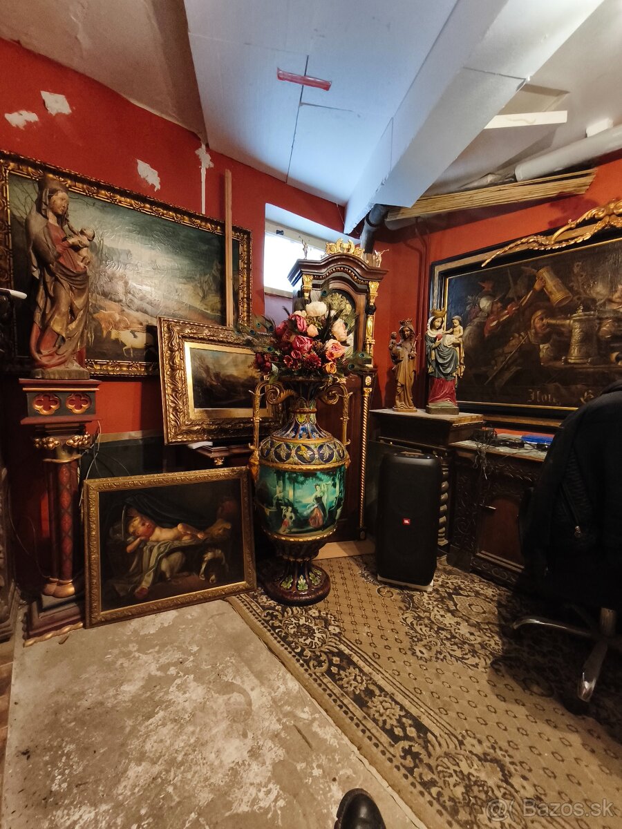 Luxusná starožitnã, keramická vázaz pólov.19.storoč. - 8