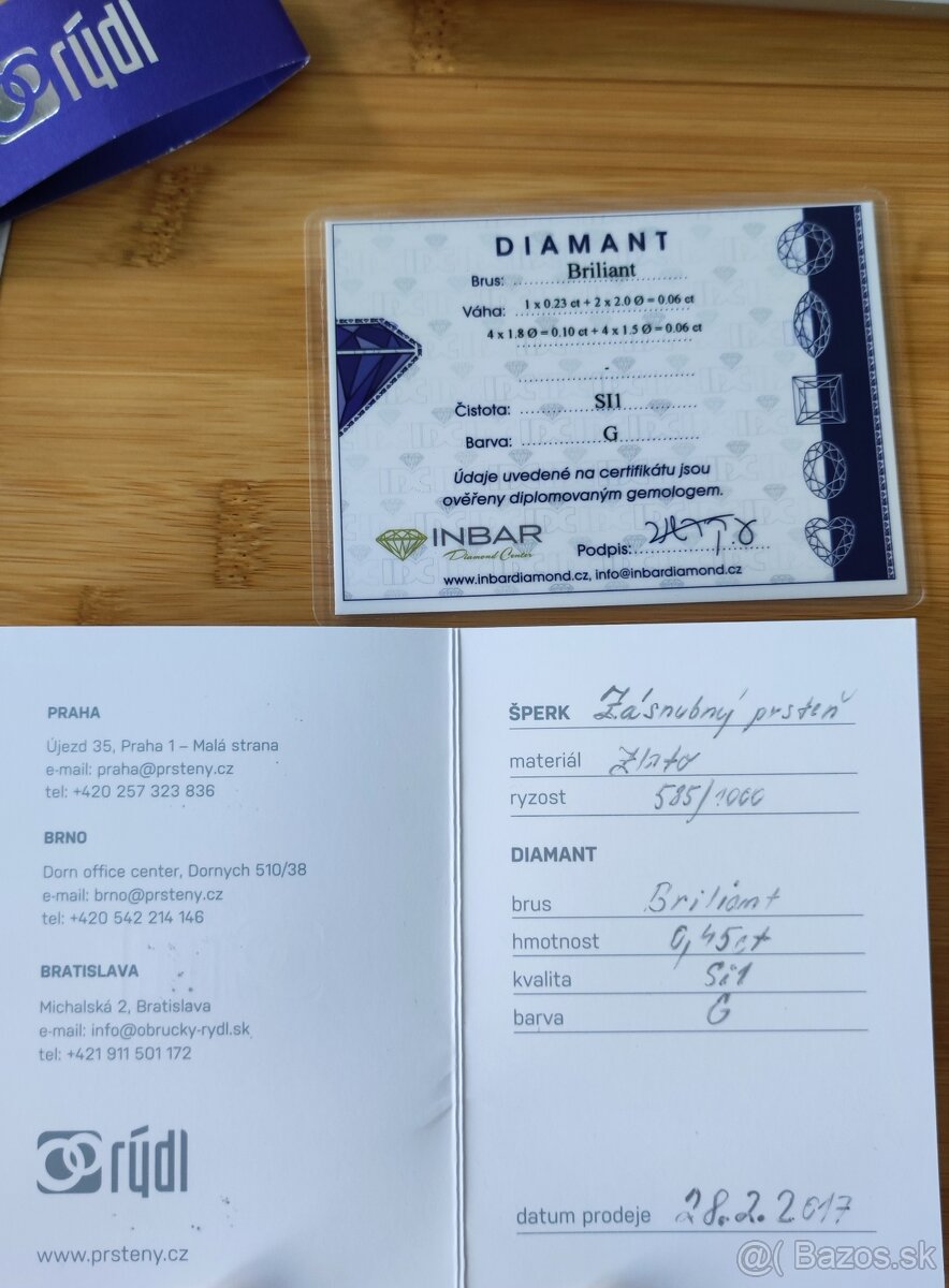 Zásnubný prsteň (Rýdl) s briliantmi - 8