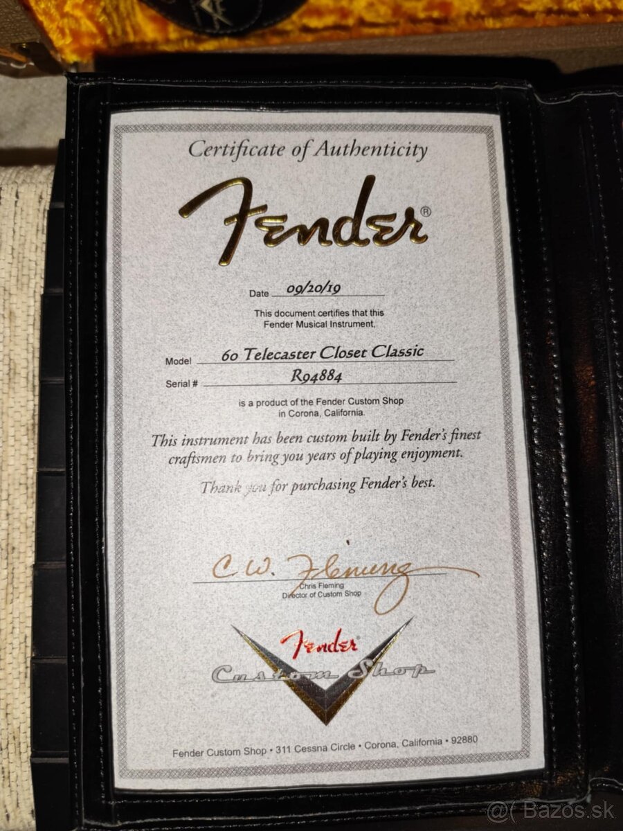 Fender Telecaster Custom Shop Closset Classic Dakota Red - 8