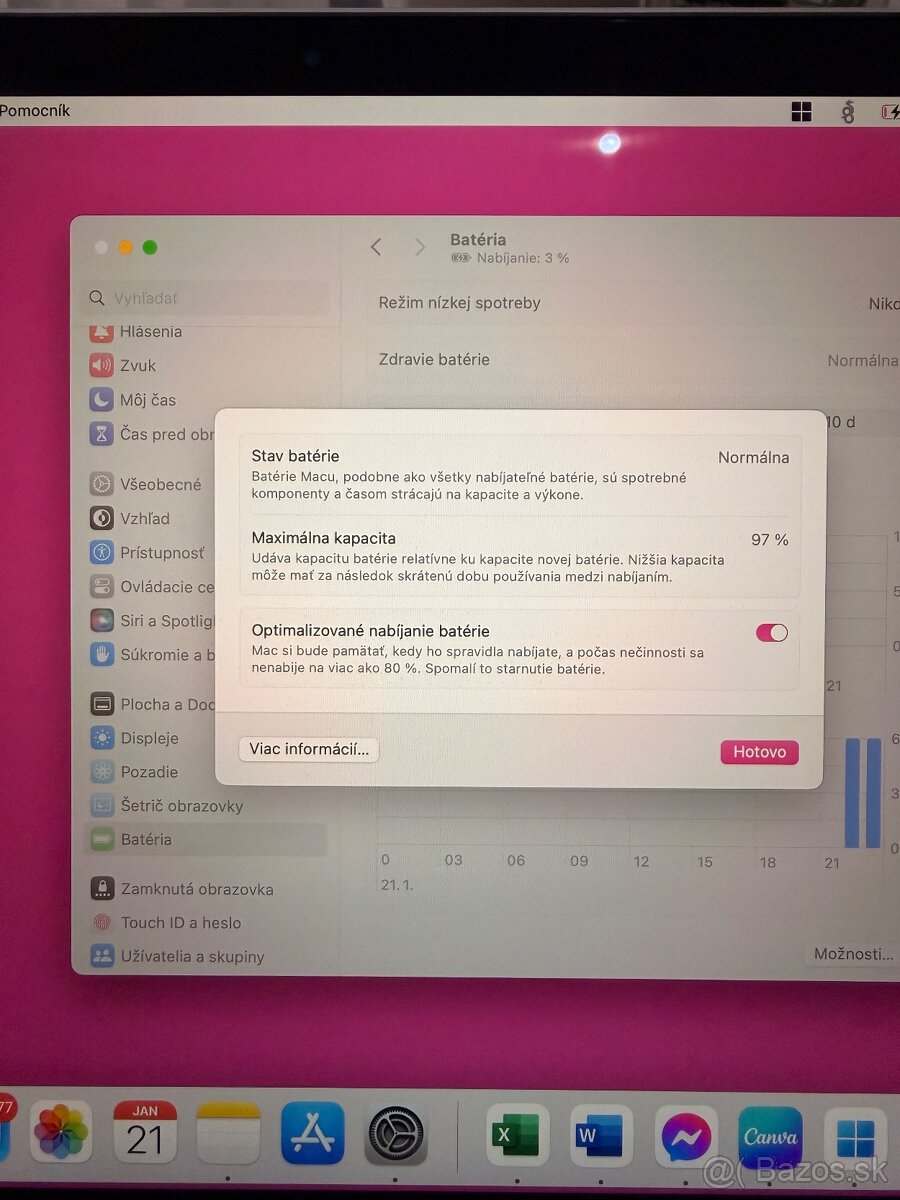 MacBook Air 13" M1 – Top stav, batéria 97 % - 8