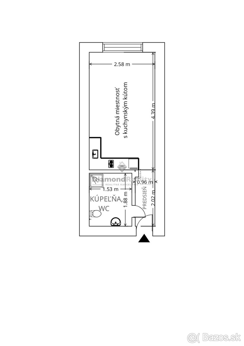 PREDANÝ - Na predaj 1 izbový byt na ulici Krivá, Košice - Ju - 8