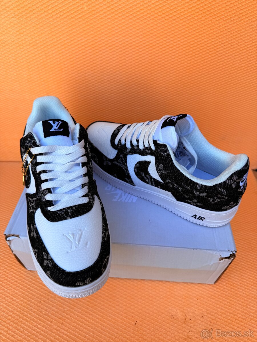 Nike Air Force x Louis Vuitton Čierne s bielim - 8