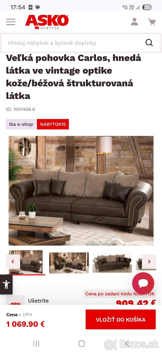 Vintage nadčasový gauč, novy - 8