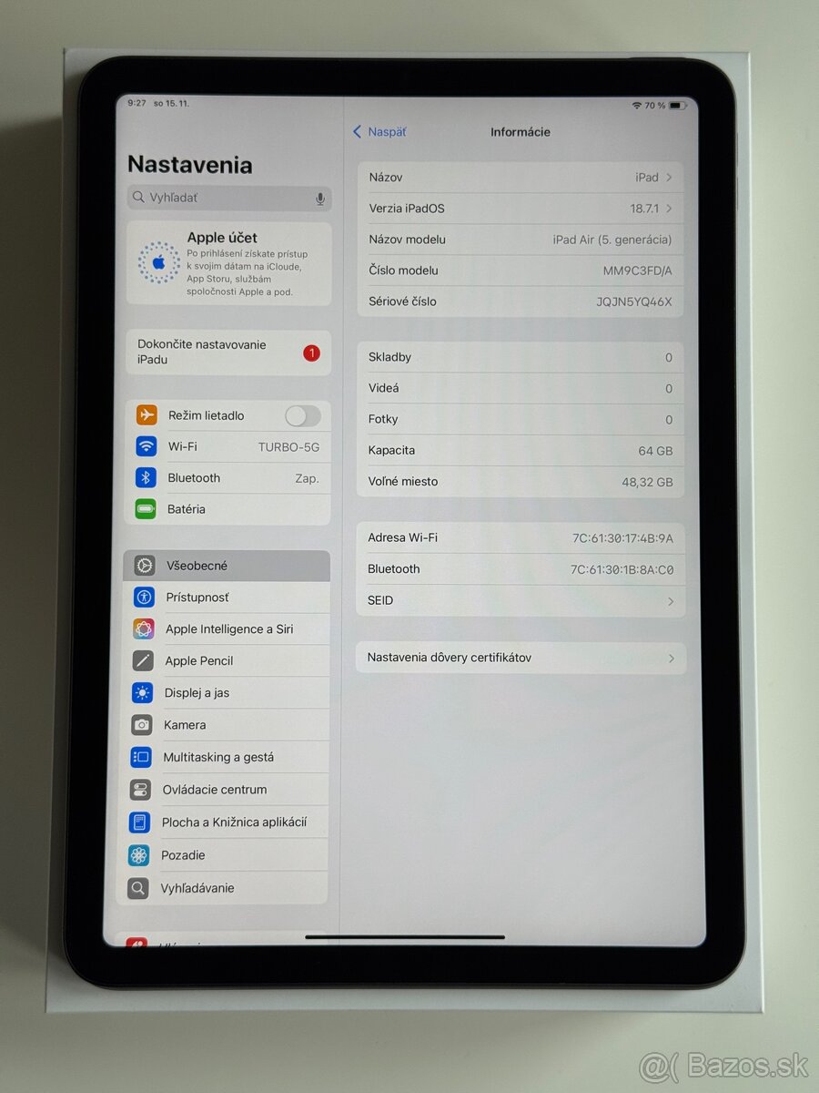 iPad Air 5. generacia 64GB Wi-Fi - 8