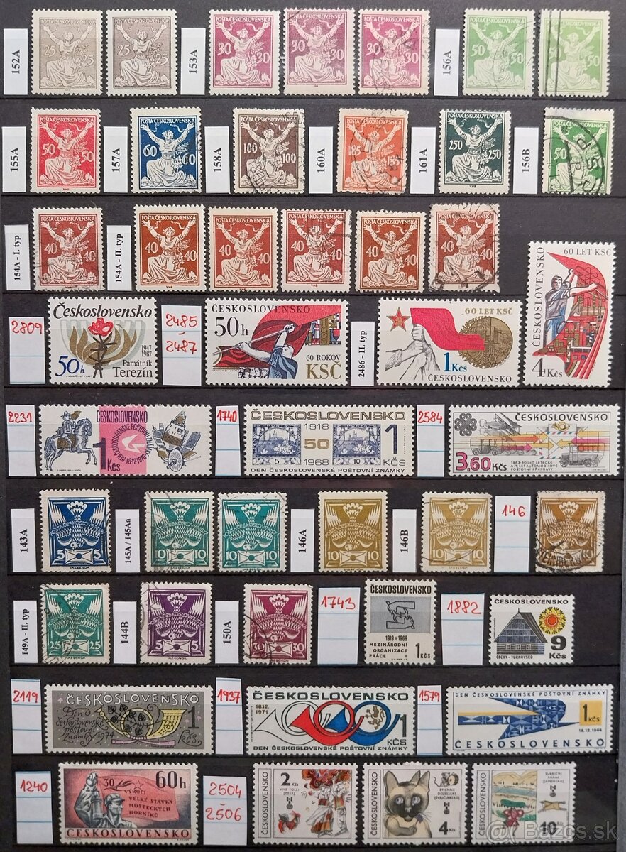 Známky ČESKOSLOVENSKO – 1 - 8