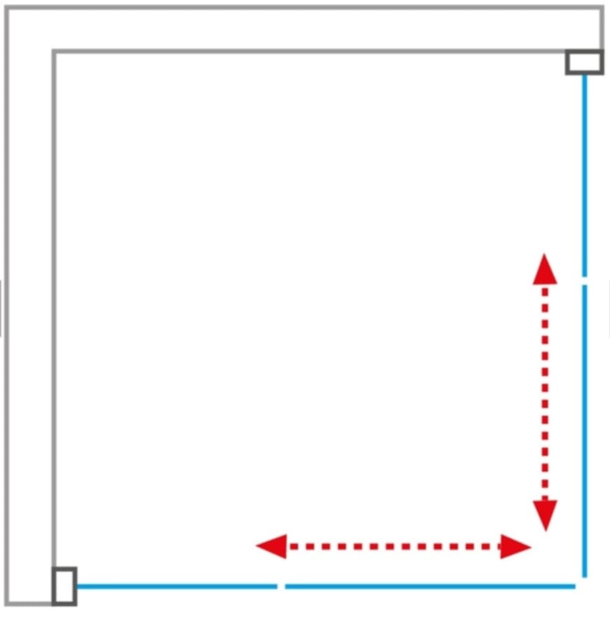 Sprchové dvere ECS2P + ECS2L - 8