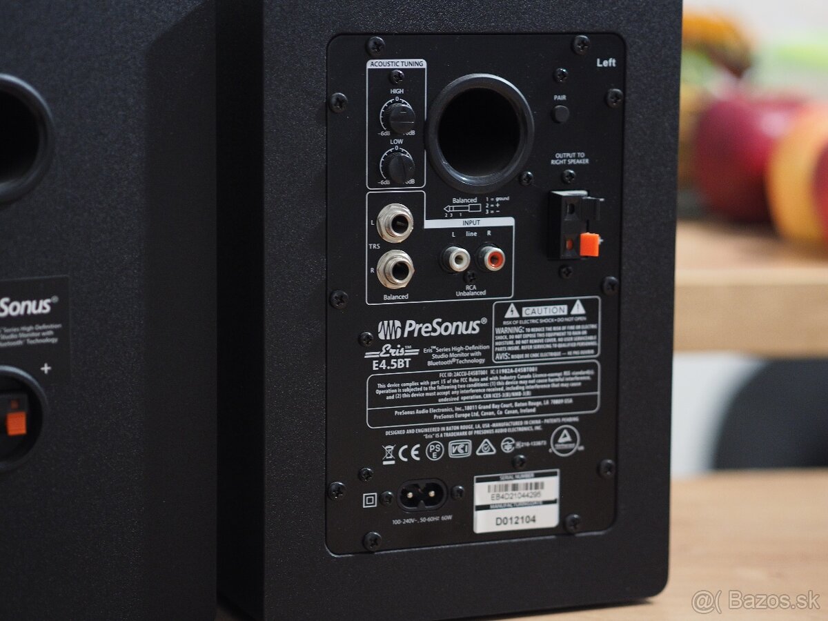 Aktívne štúdiové monitory PreSonus Eris E4.5BT s Bluetooth - 8
