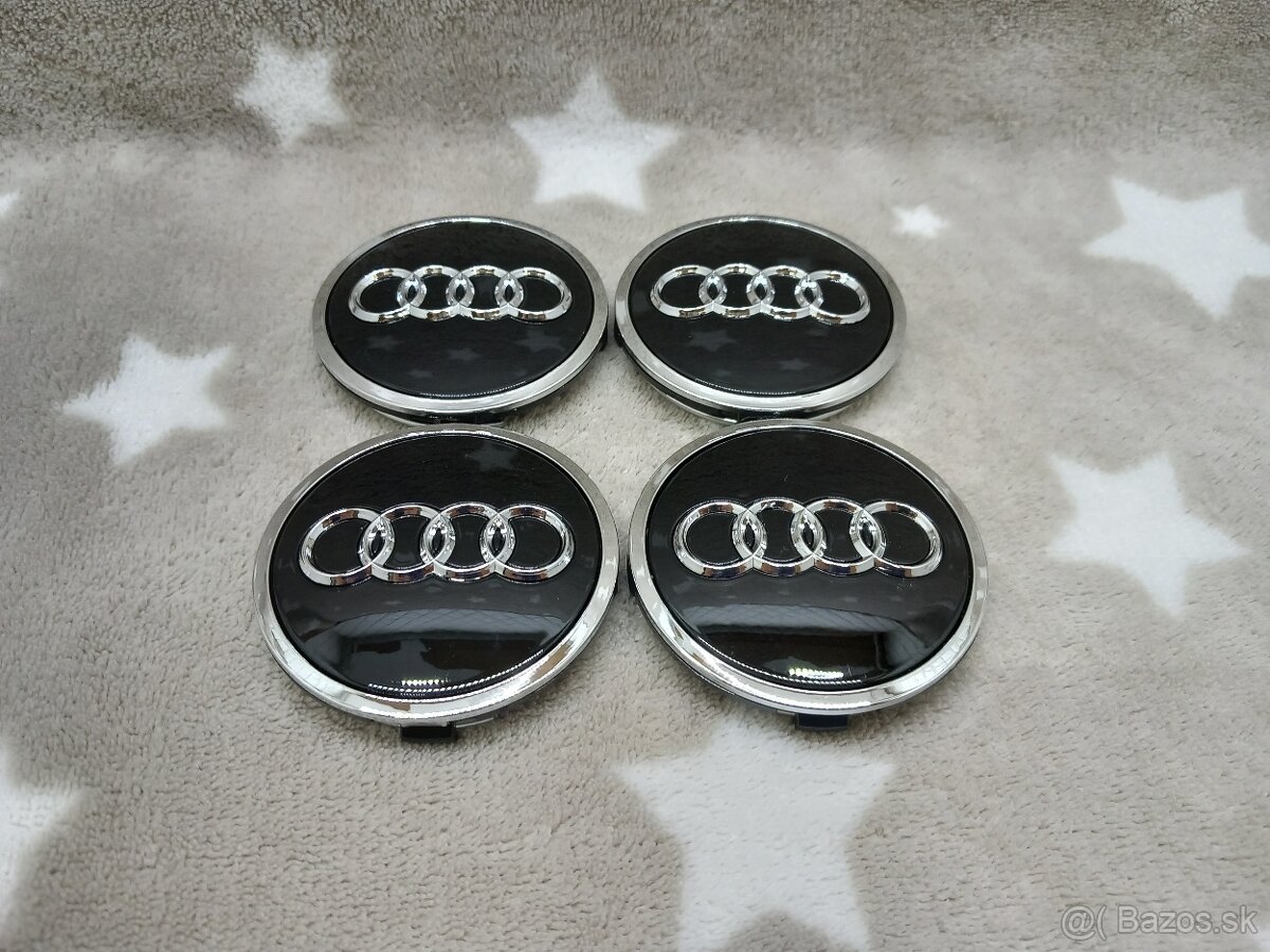 Středové krytky Audi, 61x58mm černá - 8