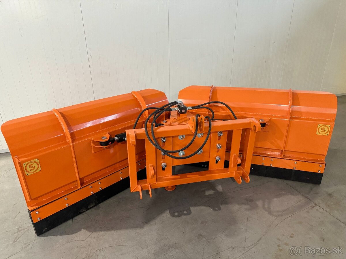 Snežný pluh 3m a 2,6m, radlica na sneh, šípka - 8