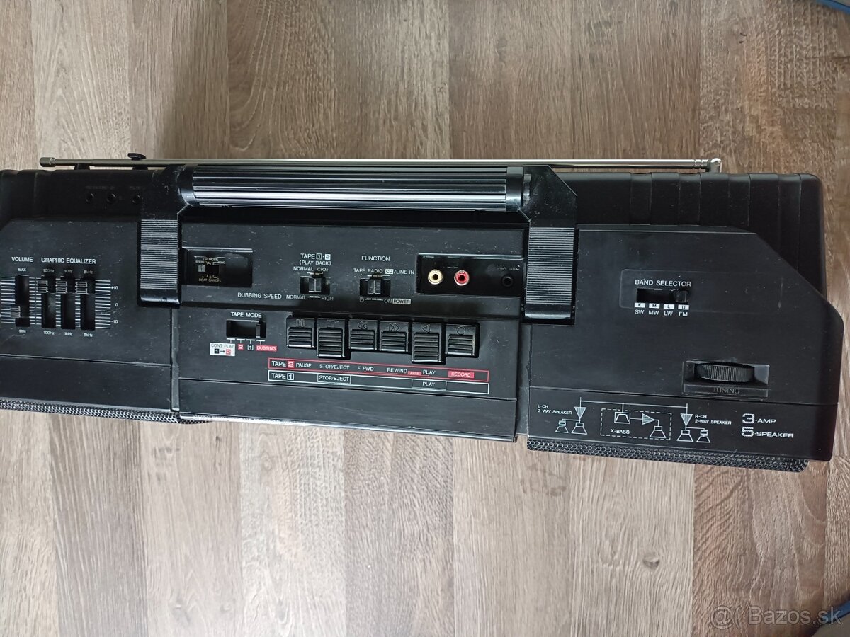 Sharp WQ 352H bk radiomagnetofon retro 2 kazeťák - 8