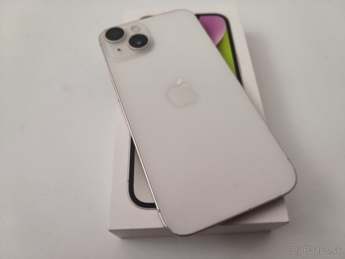 apple iphone 14 128gb Starlight / Batéria 100% - 8