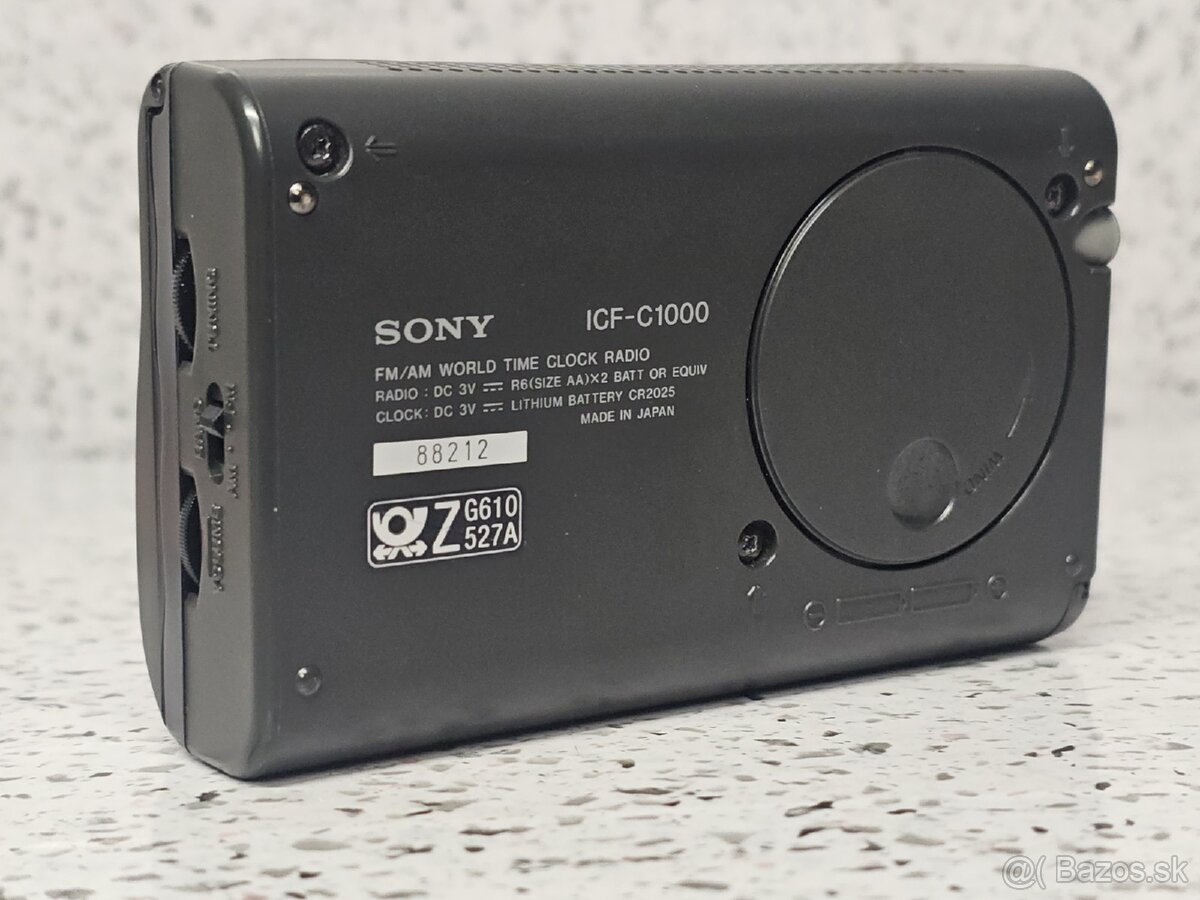 FM/AM WORLD TIME CLOCK RADIO 》SONY ICF-C1000 》 JAPAN - 8