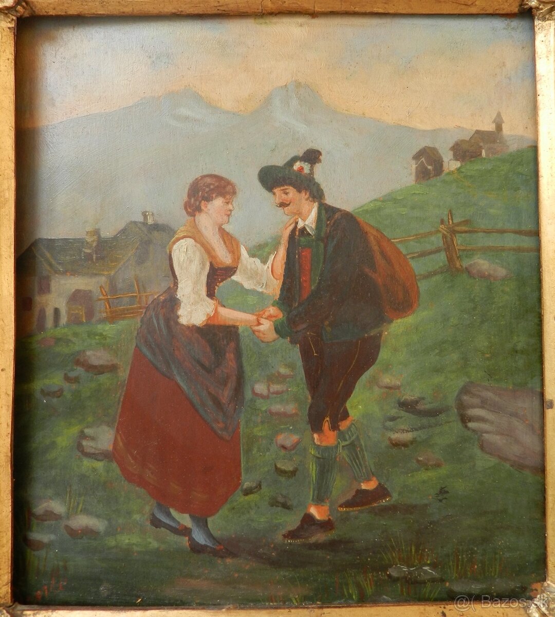 Romantické krajiny- Starožitné obrazy - 8