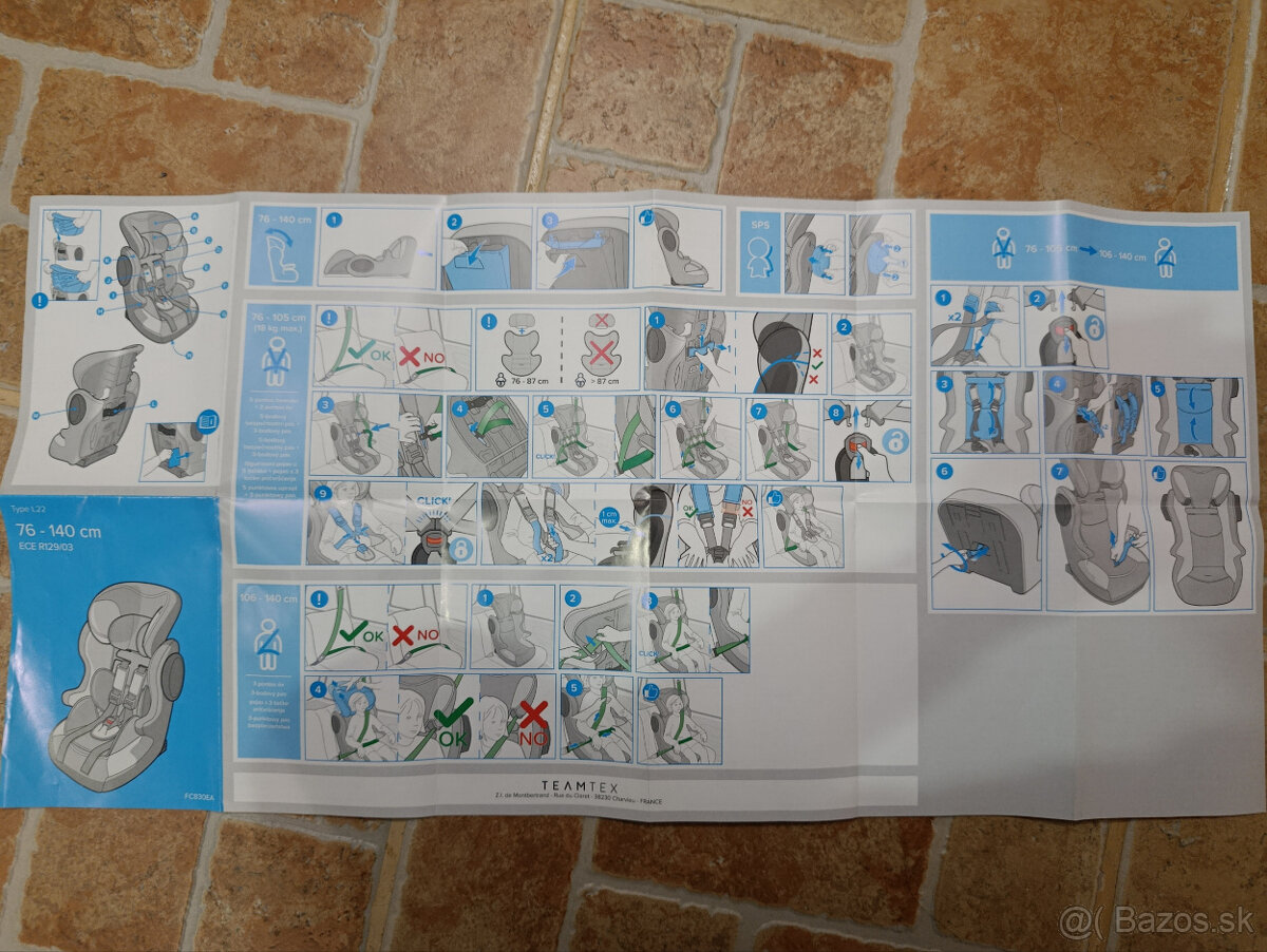 Autosedačka Nania Race I 76-140cm - 8