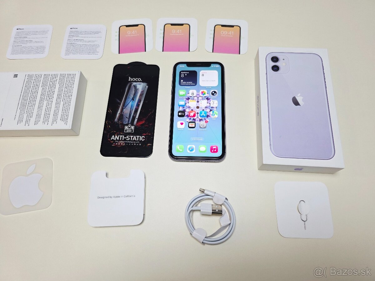 APPLE IPHONE 11 64GB. PURPLE,ZDRAVIE BATERKY 100% - 8