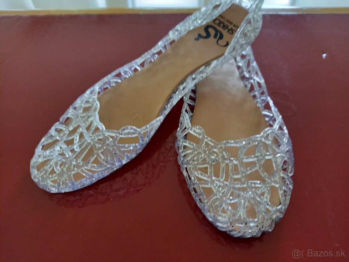 Predam set kabelka+ balerinky...strieborne - 8