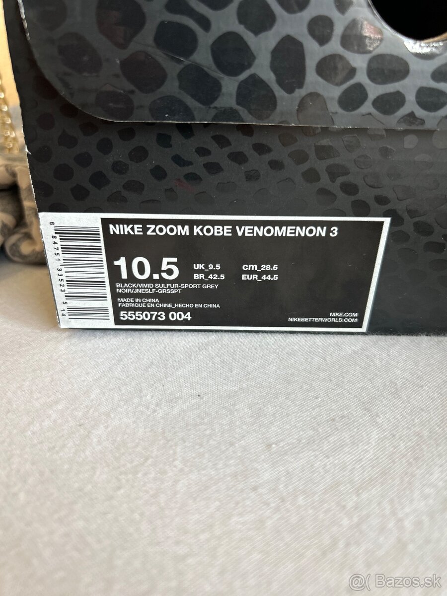 Nike zoom kobe venomenon 3 - 44,5 - 8