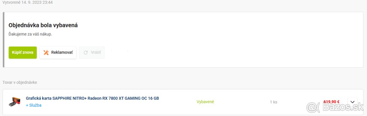 SAPPHIRE NITRO+ RX 7800 XT 16GB - 8