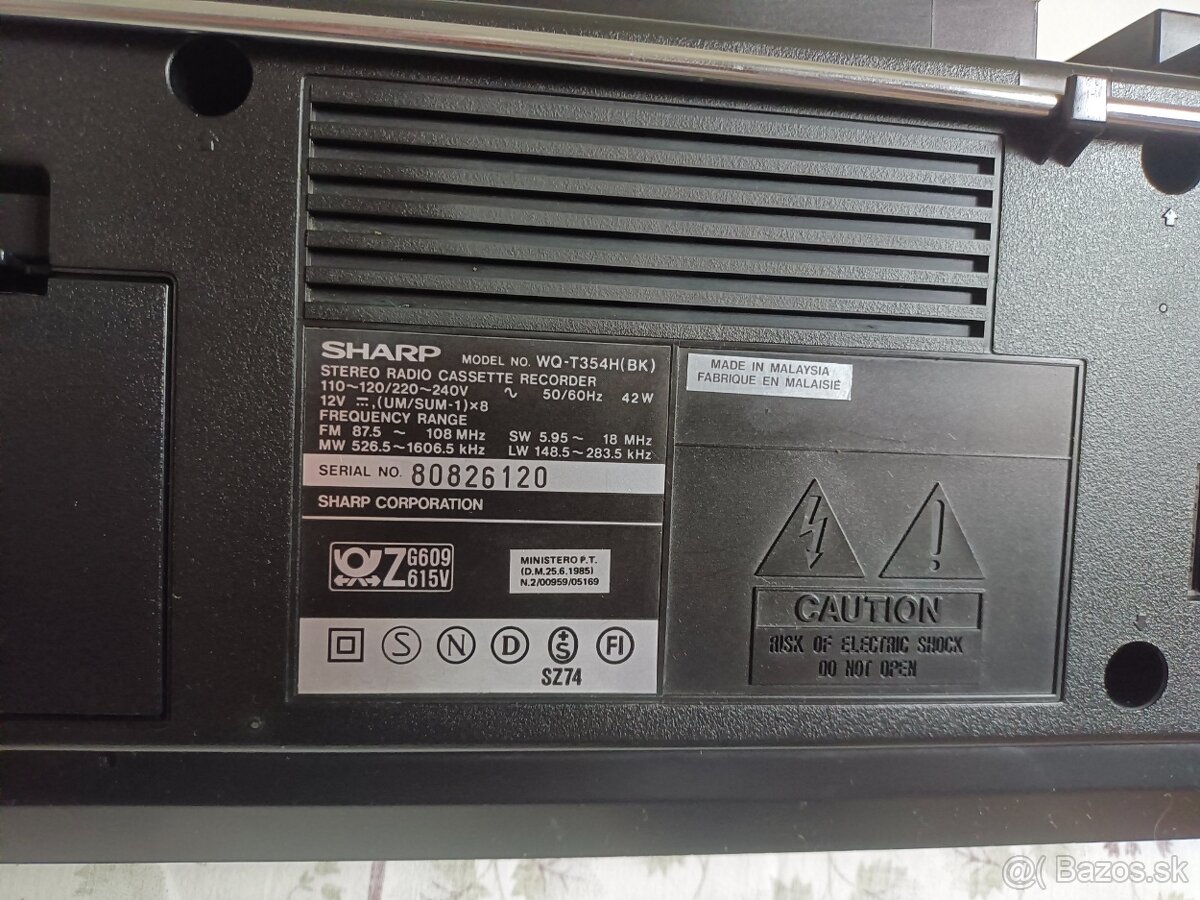 Sharp WQ 354 radiomagnetofon retro kazeťák - 8