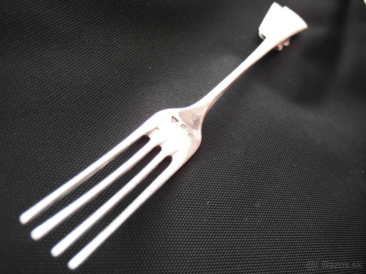 Stará vidlička striebro - 8