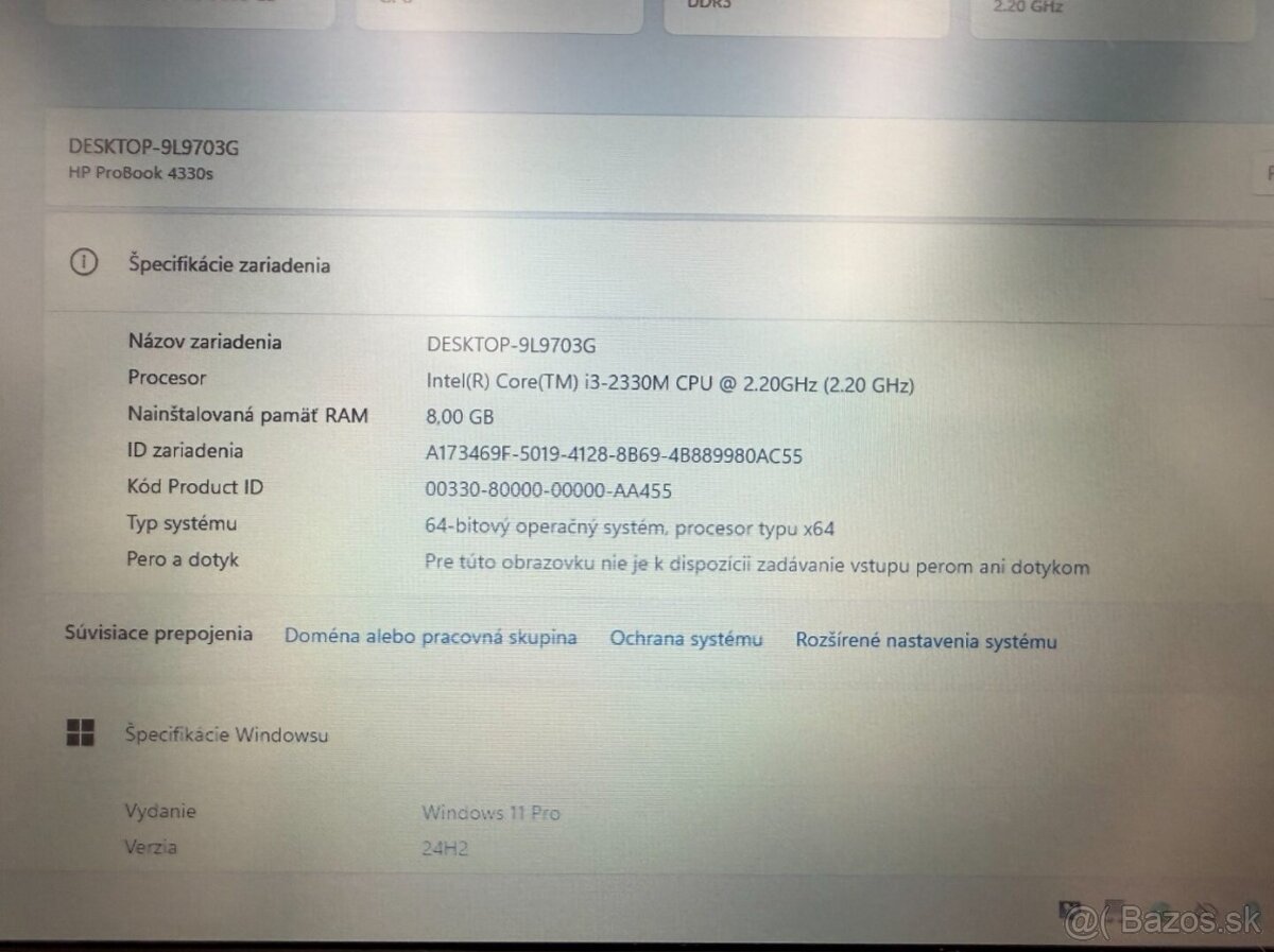 Notebook HP ProBook 4330s, i3 , SSD 256 GB, 8 GB RAM, Win 11 - 8
