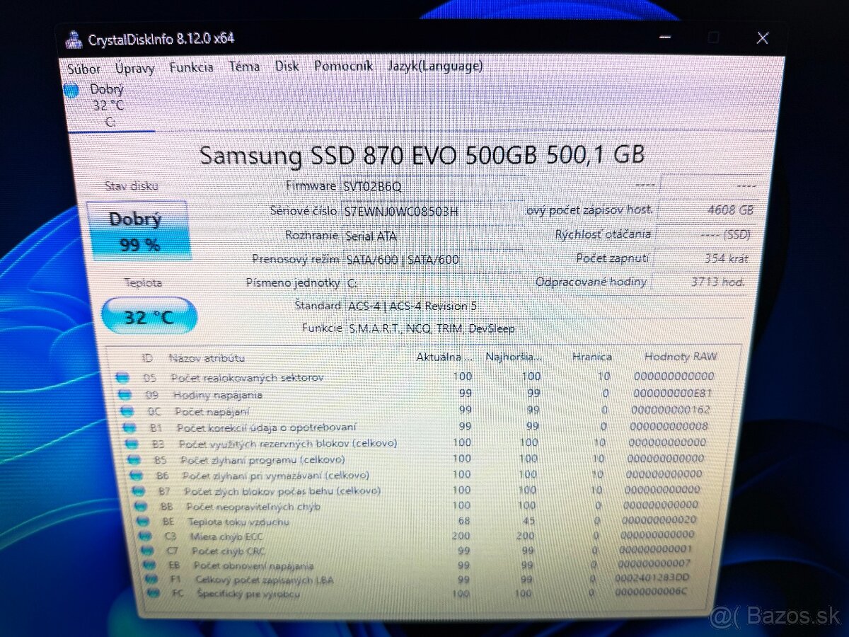 PREDÁM HERNÝ PC - R7 5700X,RTX 3070 8GB,16GB DDR4,500GB SSD - 8