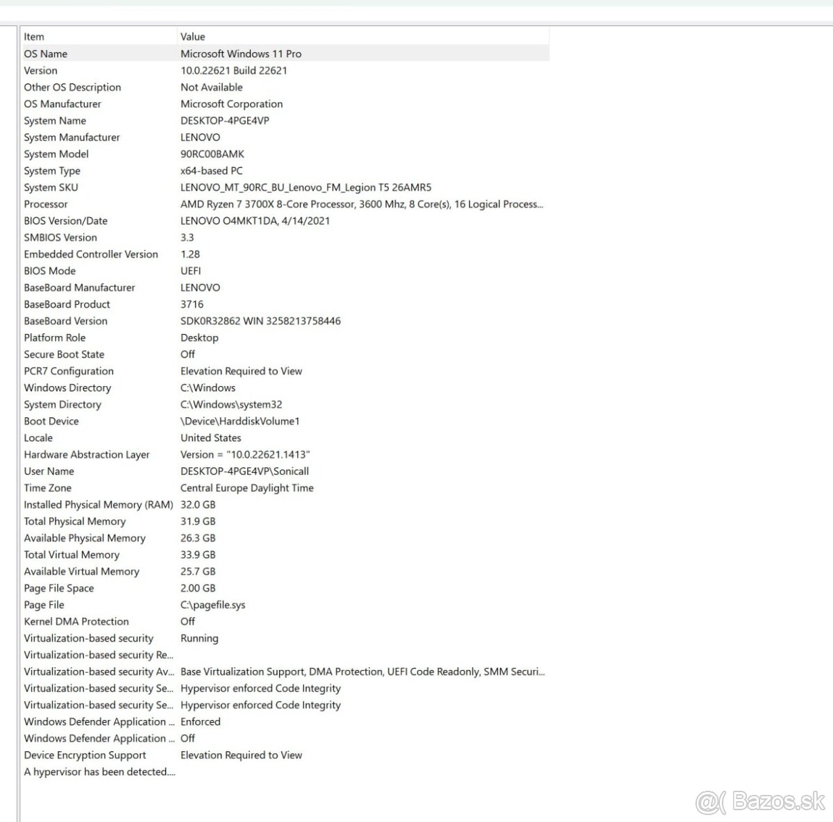 Lenovo Legion T5-26AMR5 / Samsung Odyssey G7 28" - 8