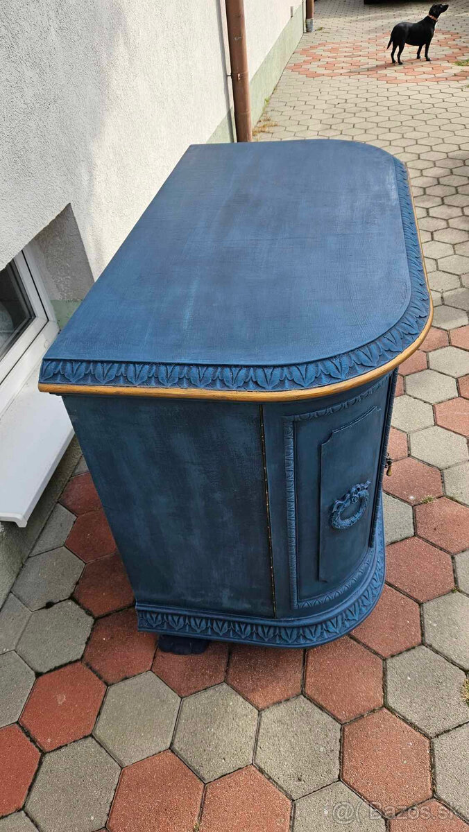 KOMODA - VINTAGE - MODRÁ - 8