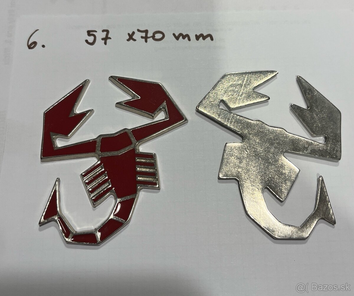 Nápisy Abarth, Fiat - 8