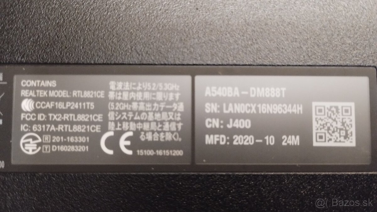 Predám notebook Asus A540B - 8