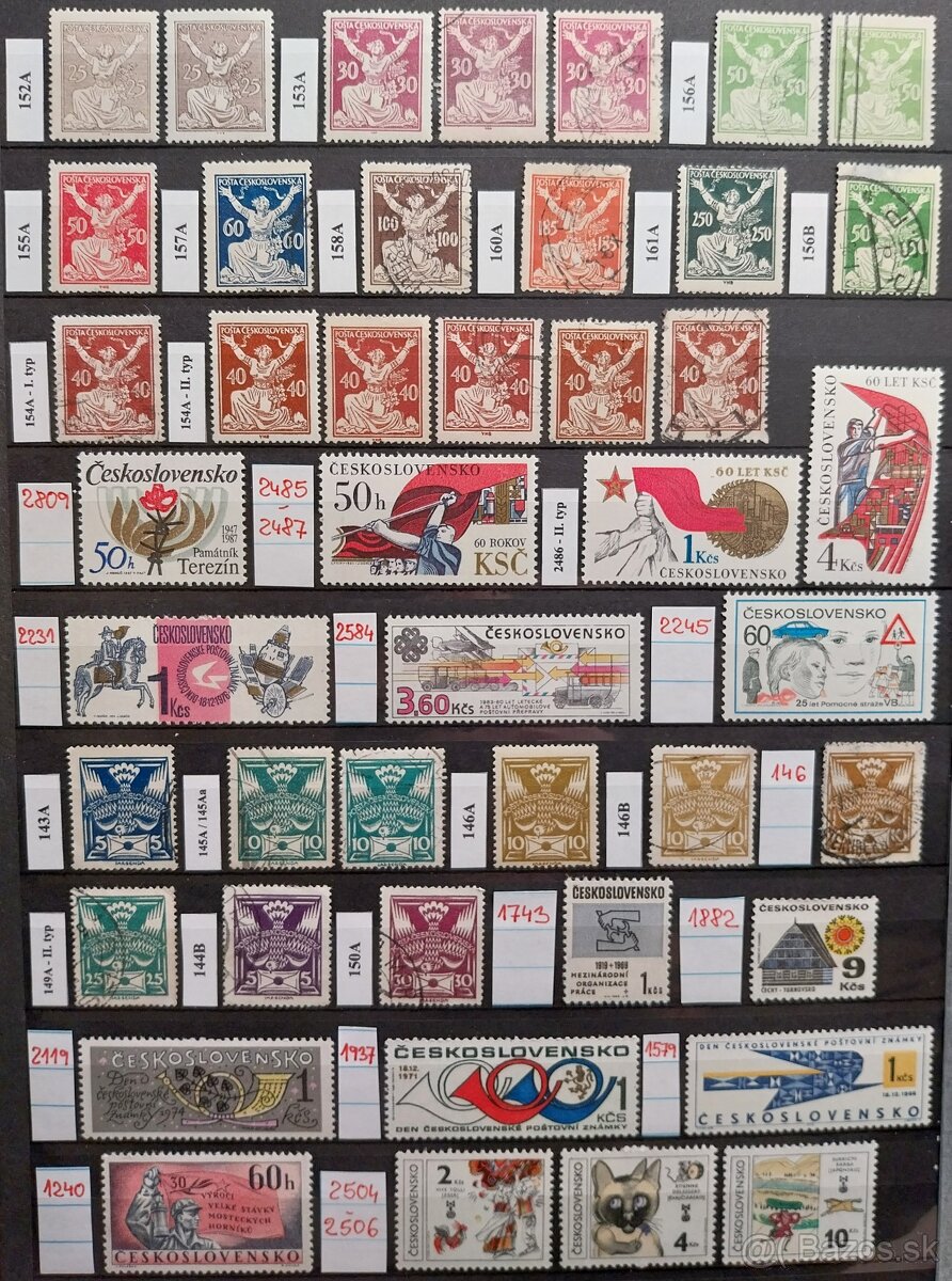 Známky ČESKOSLOVENSKO – 1 - 8