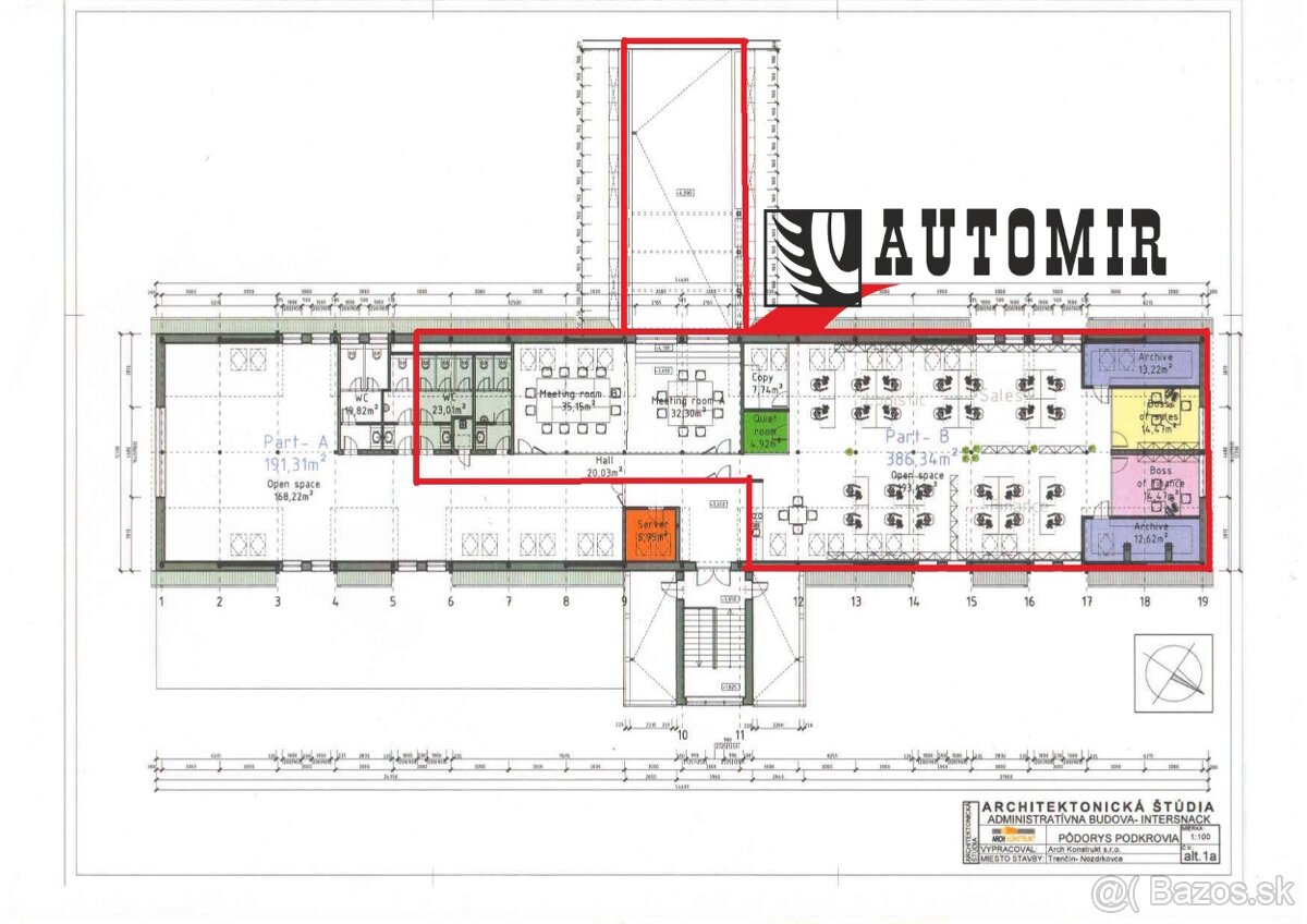 Kancelária 300 m² – parkovanie zdarma, internet v cene, D1 - 8