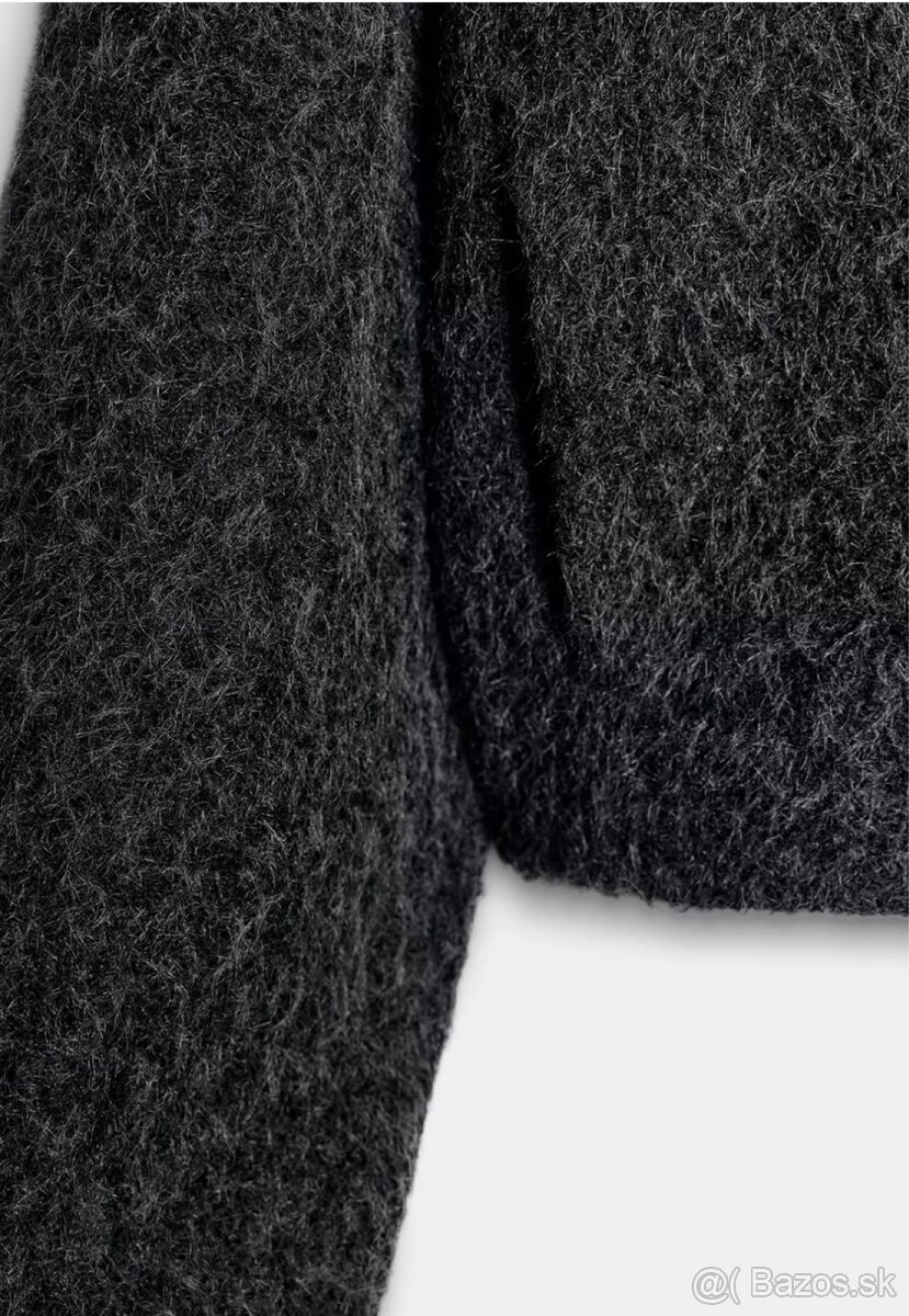 Kabát s buklé šálom nový - 8