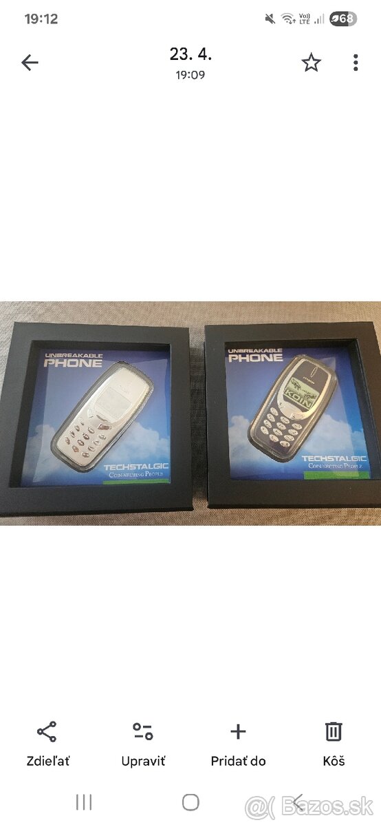 Strieborna minca- telefon Nokia 3310 - 8