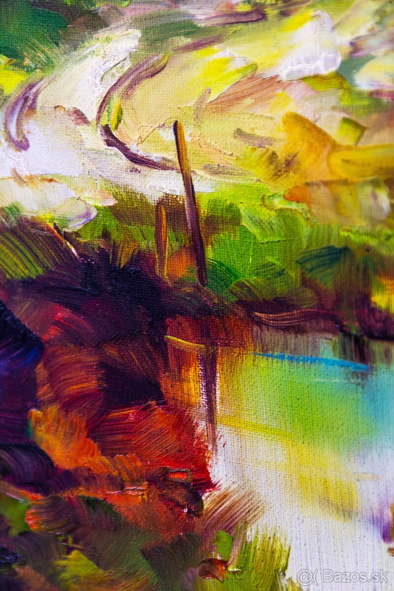 Dedina , Almut Pusch-Drescher, olej na plátne, 990 × 690 mm - 8