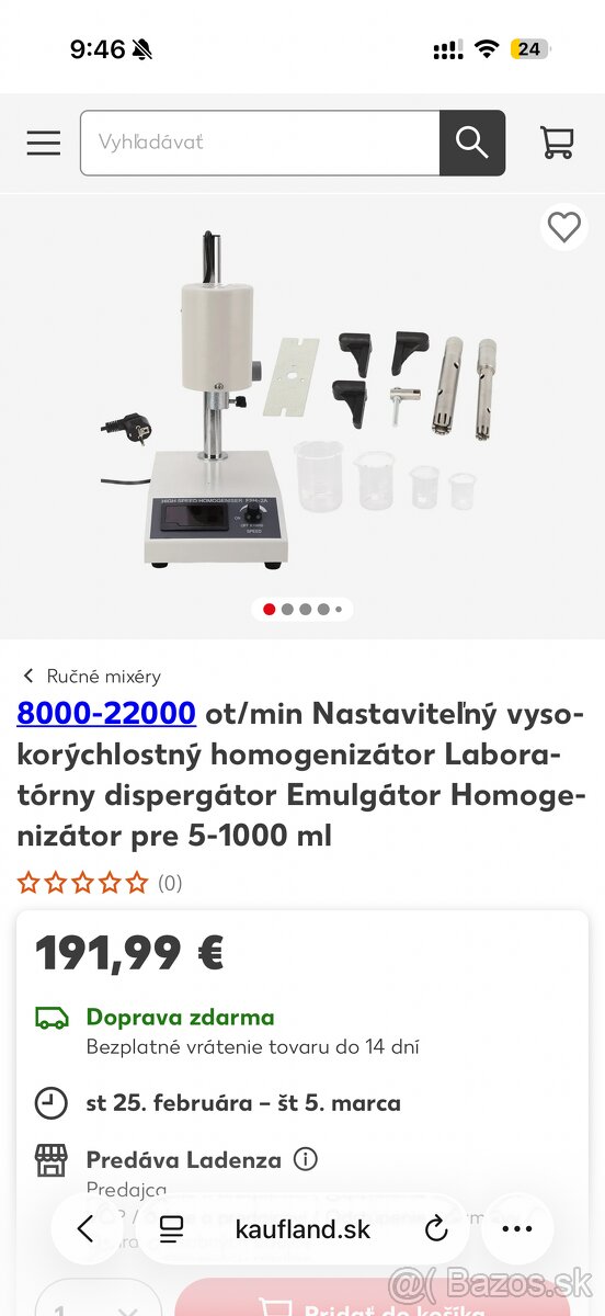 Homogenizator 22000ot/min - 8