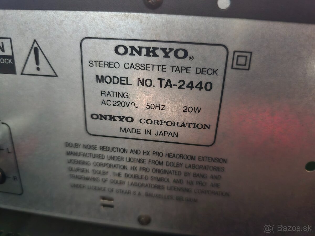 ONKYO zostava TX-7440 +TA-2440 receiver +deck - 8