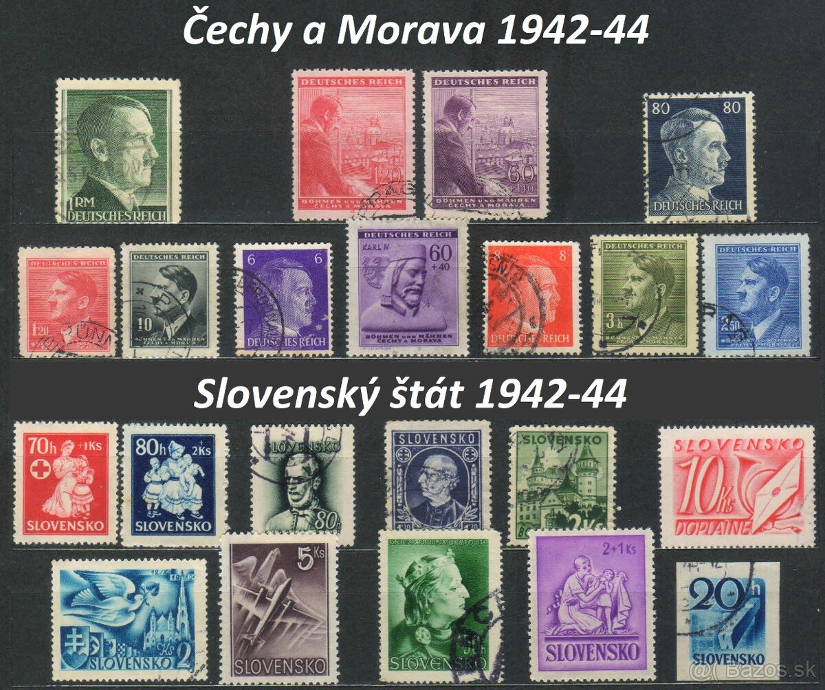 Poštové známky, filatelia: RU mon.. a ČSR 1850-1944 - 8