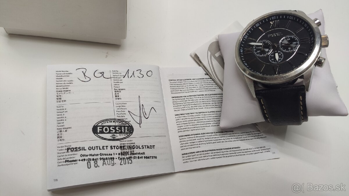 Predám hodinky Fossil BQ1130 - 8